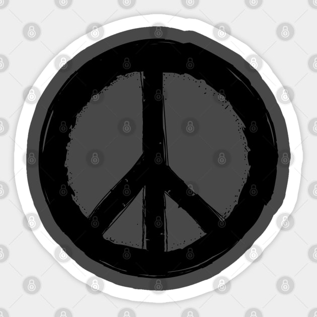 Vintage Peace Sign in tie dye or solids Sticker by machmigo